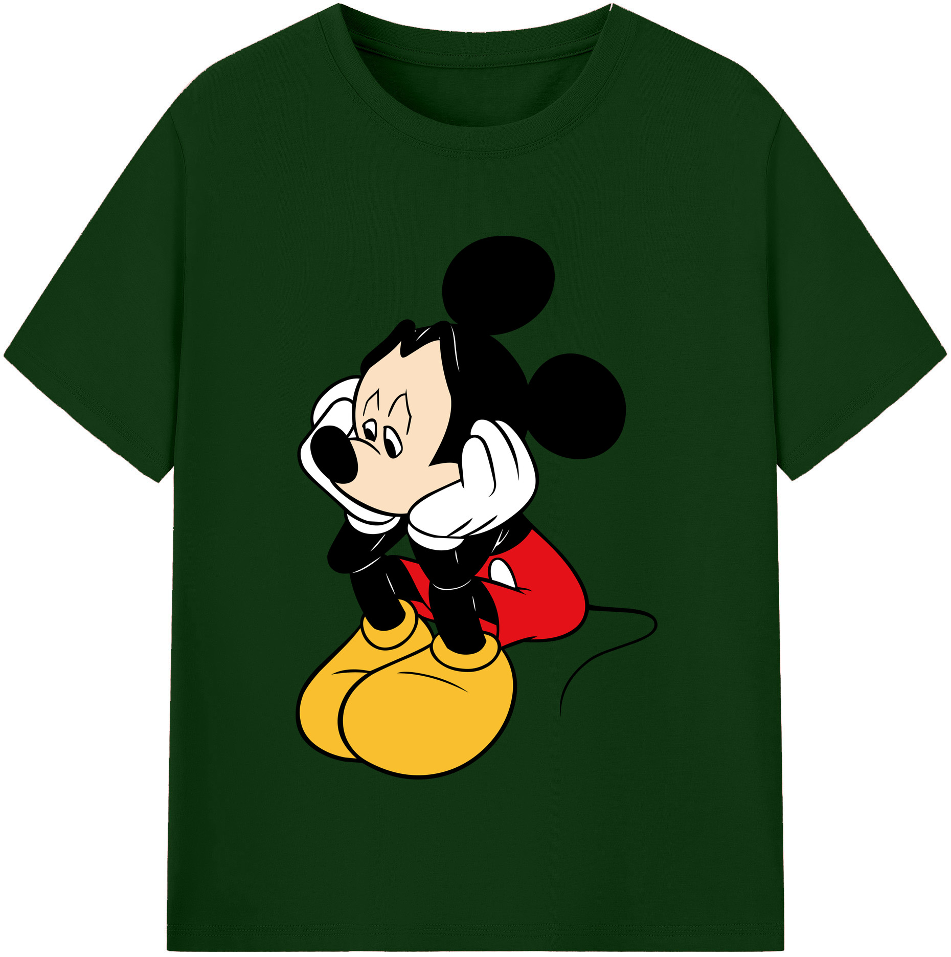 （画像用） ミッキーマウス Mickey Mouse 綿100％半袖Tシャツ（フロントプリント）